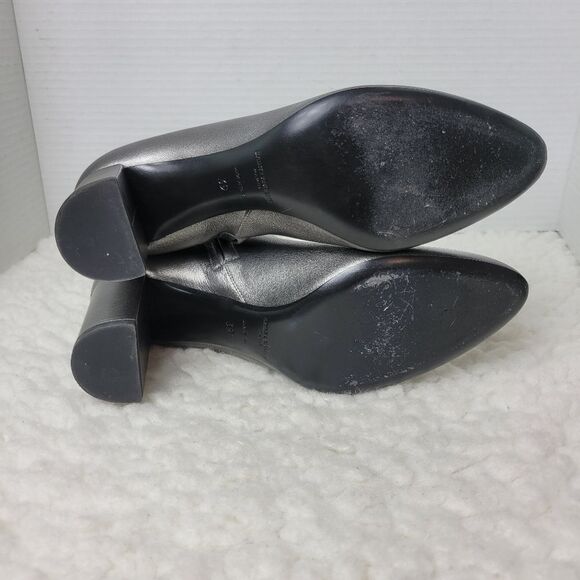 Yves Saint Laurent YSL Womens Size 8.5 Boots Gunmetal Gray Lou Zipper Bootie - Picture 11 of 12